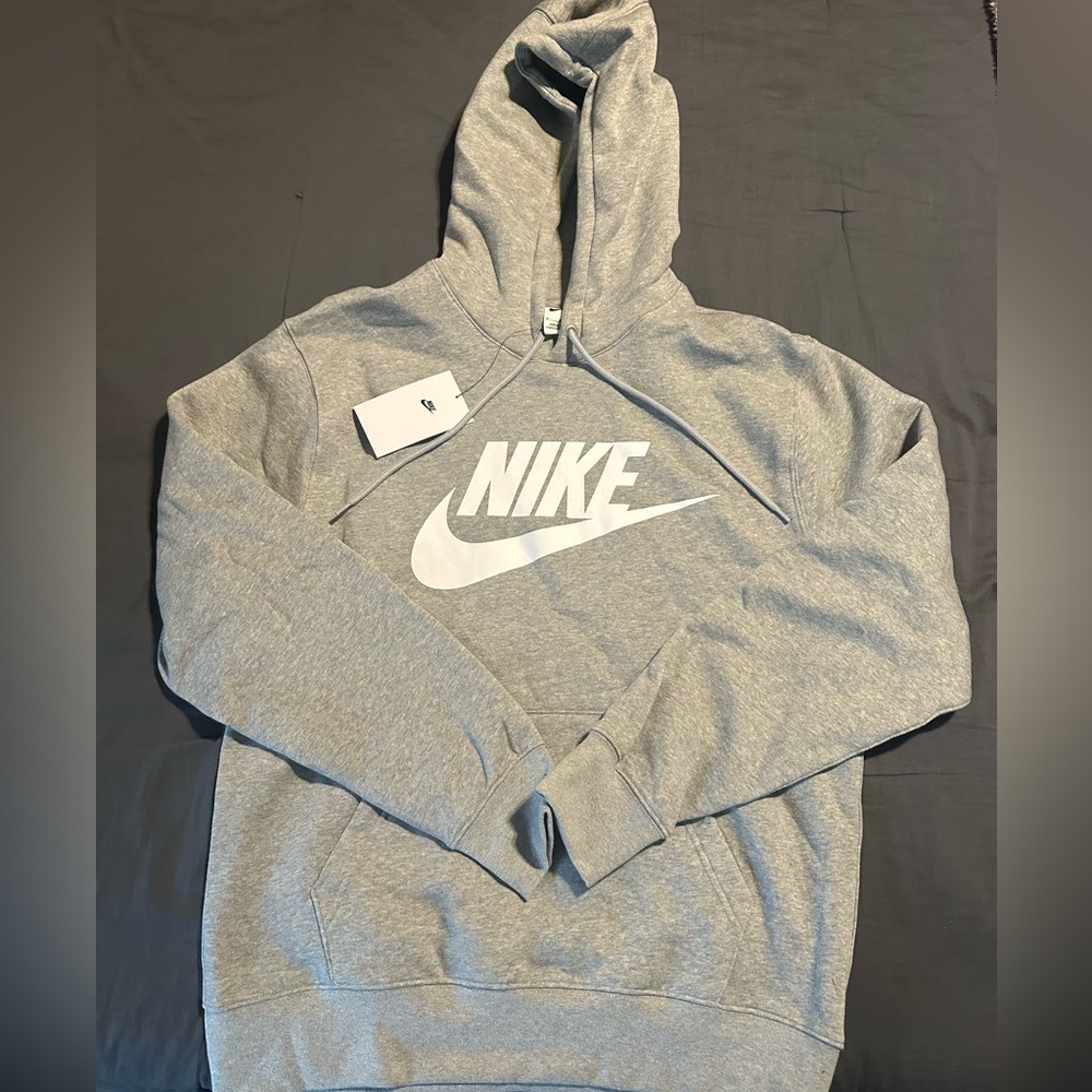 NWT Nike Gray Sweatshirt with White Logo